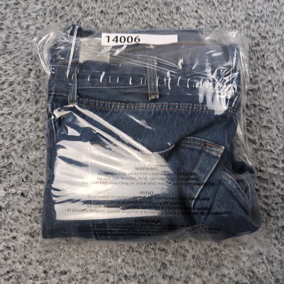 Levi's 501 Jeans Men 38x34 Blue Straight Leg Rocker Denim Stretch Grunge Pants - Picture 10 of 10